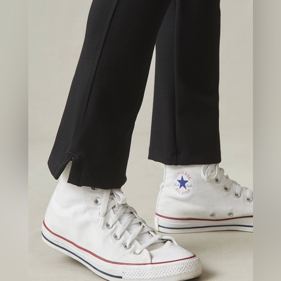 NEW American Giant Black Ponte Kick Flare Pant, Ankle Slits, Small Pocket M (10) - Picture 6 of 16